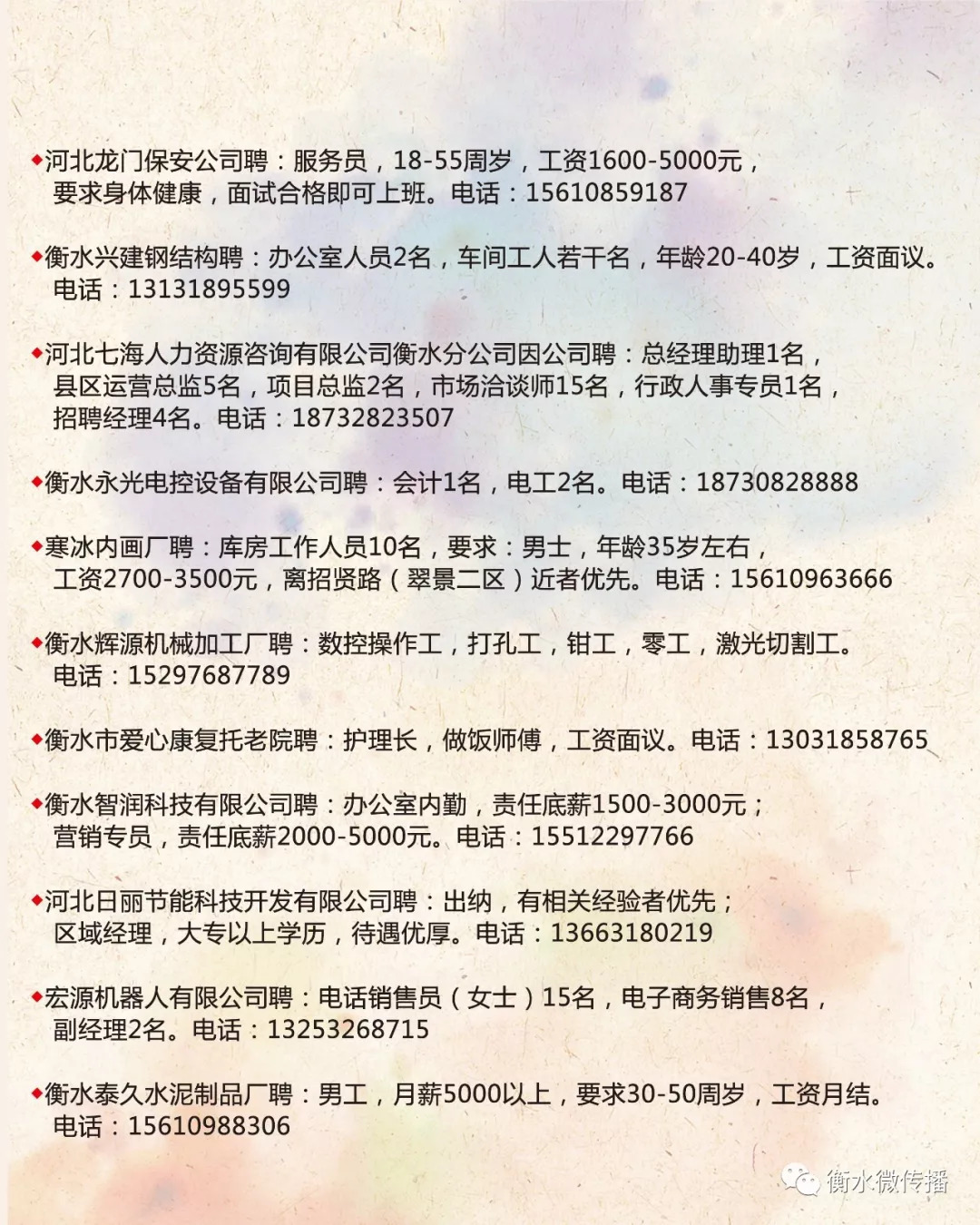 文登最新三日鐘點工招聘啟事