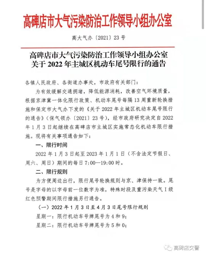 河北省高碑店市實施最新限號系統,科技助力智能交通打造生活新紀元